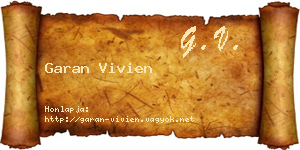 Garan Vivien névjegykártya